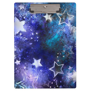 Space Background with Stars Clipboard