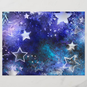 Space Background with Stars Custom Letterhead