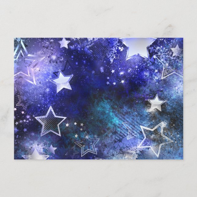 Space Background with Stars Enclosure Card (Front)