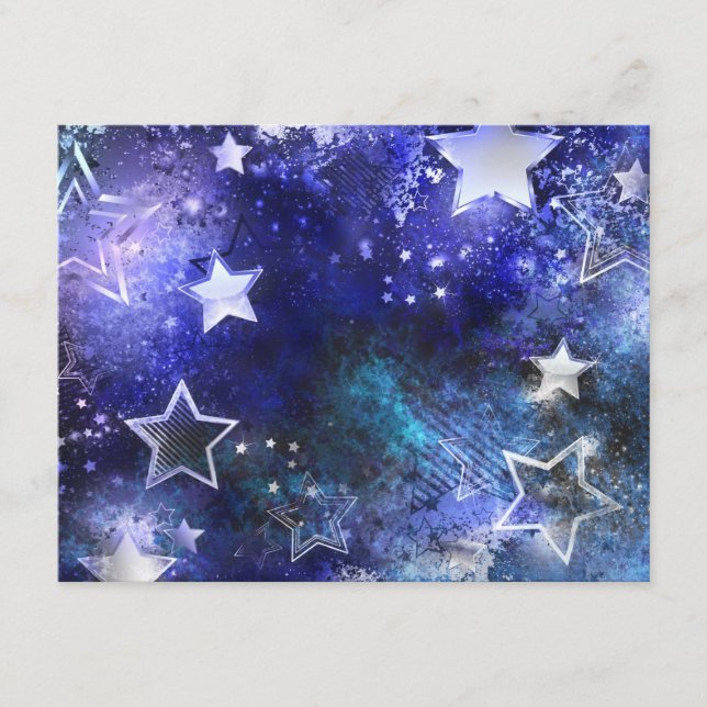 Space Background with Stars Enclosure Card (Front)