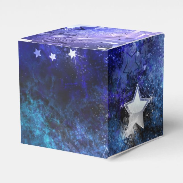 Space Background with Stars Favour Box (Front Side)