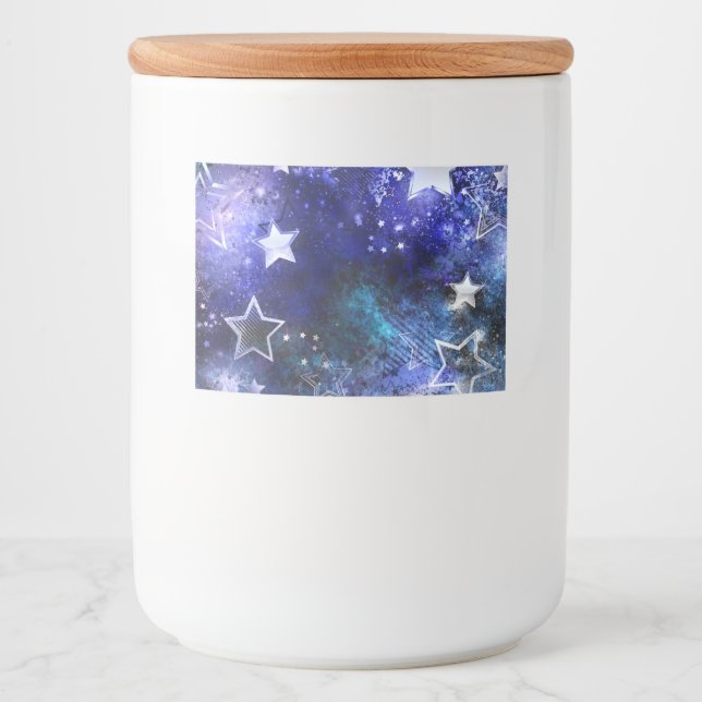 Space Background with Stars Food Label (Front)