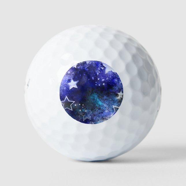 Space Background with Stars Golf Balls (Front)