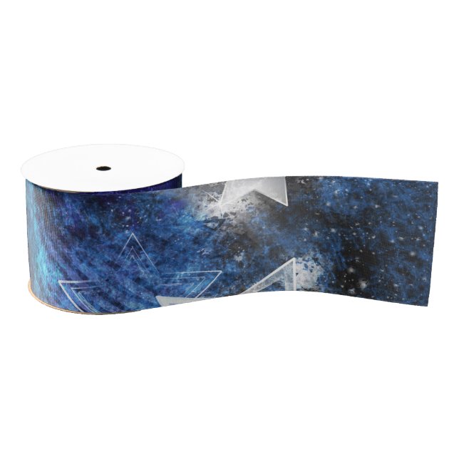 Space Background with Stars Grosgrain Ribbon (Spool)