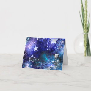 Space Background with Stars Holiday Card