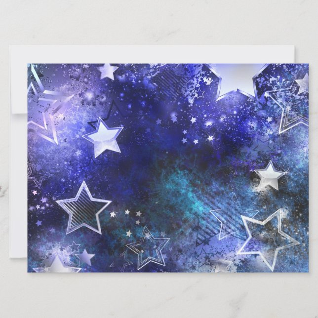 Space Background with Stars Invitation (Front)