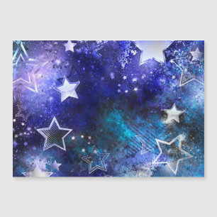 Space Background with Stars Magnetic Invitation