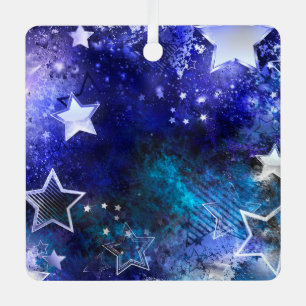 Space Background with Stars Metal Tree Decoration
