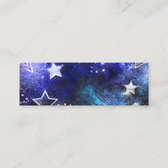 Space Background with Stars Mini Business Card (Front)