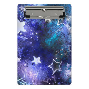 Space Background with Stars Mini Clipboard