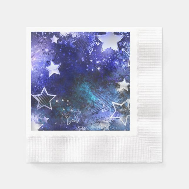 Space Background with Stars Napkin (Front)