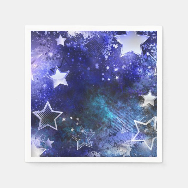 Space Background with Stars Napkin (Front)