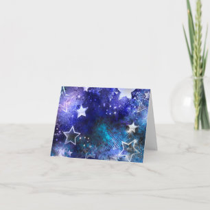 Space Background with Stars Note Card