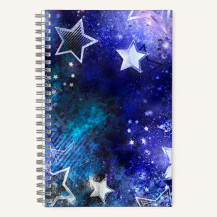 Space Background with Stars Notebook