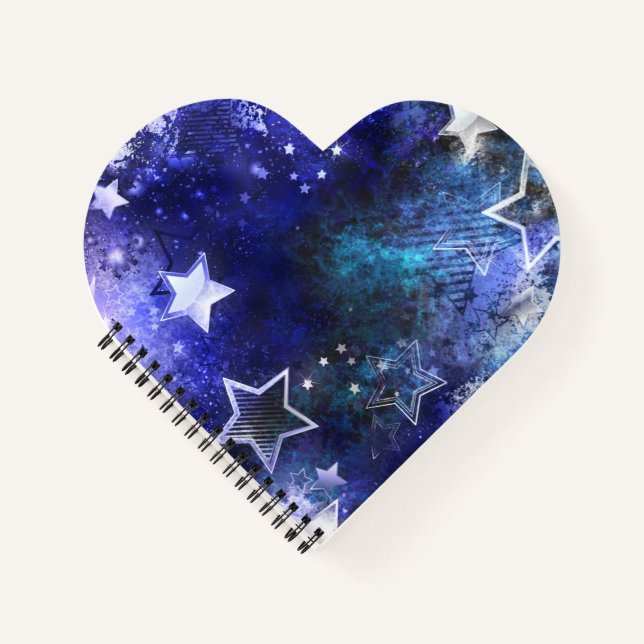 Space Background with Stars Notebook (Front)