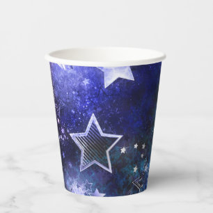 Space Background with Stars Paper Cups