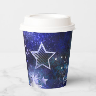 Space Background with Stars Paper Cups