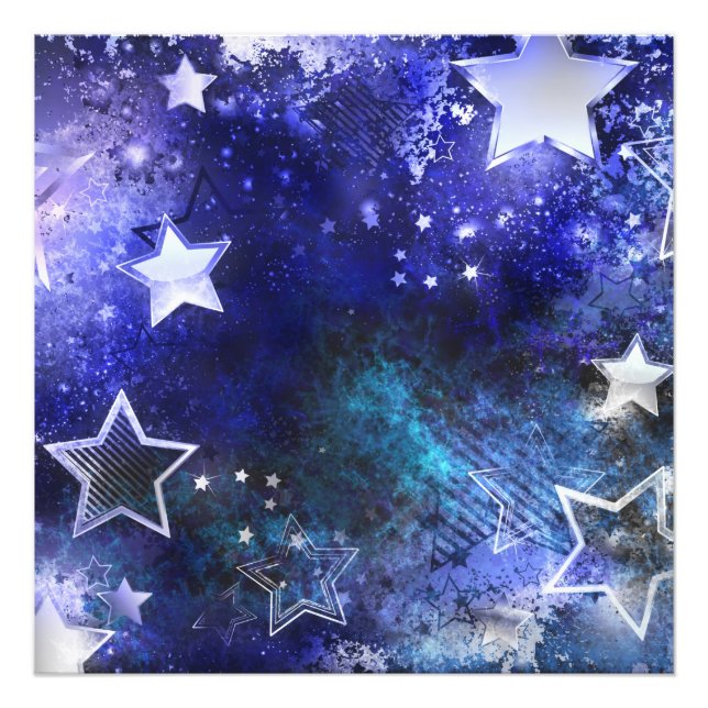 Space Background with Stars Photo Print (Front)