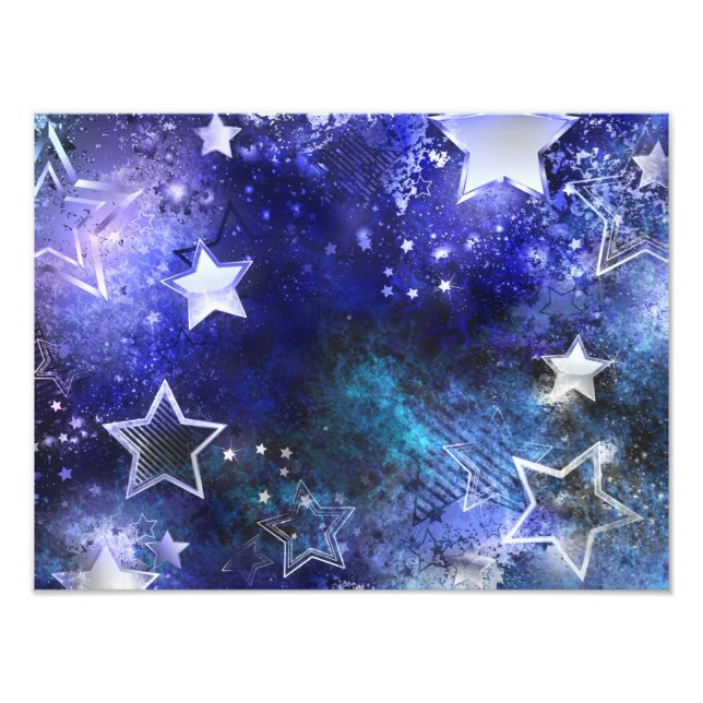 Space Background with Stars Photo Print (Front)