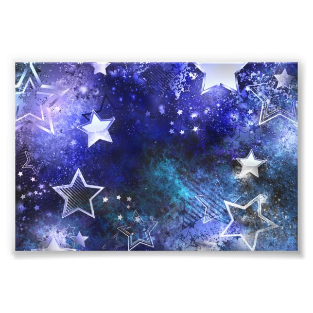 Space Background with Stars Photo Print (Front)