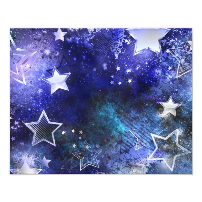 Space Background with Stars Photo Print (Front)