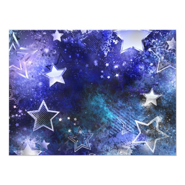 Space Background with Stars Photo Print (Front)