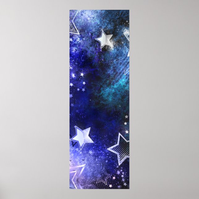 Space Background with Stars Poster (Front)