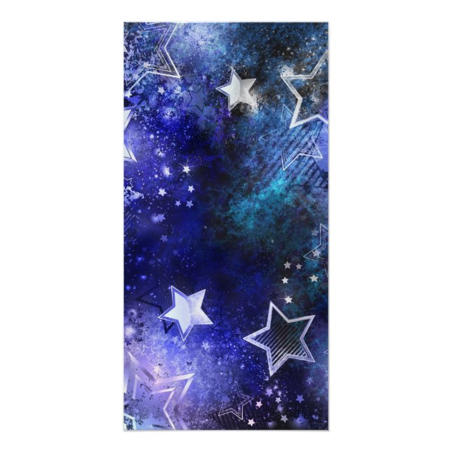 Space Background with Stars Poster (Front)