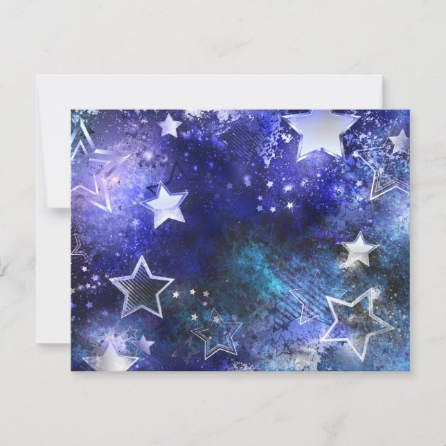 Space Background with Stars Save The Date (Front)