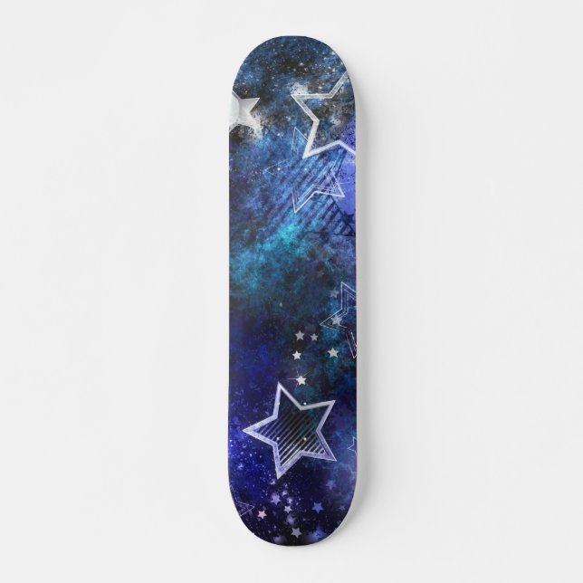 Space Background with Stars Skateboard (Front)