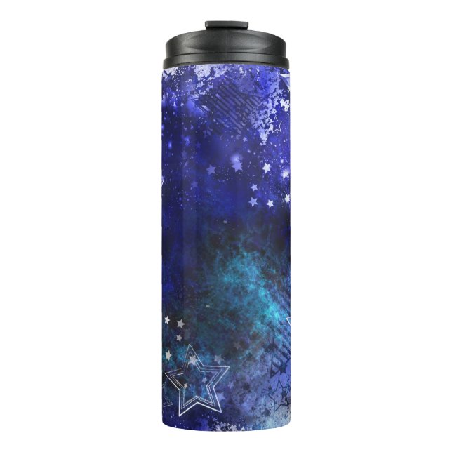 Space Background with Stars Thermal Tumbler (Front)