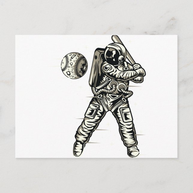 Space Baseball Postcard (Front)