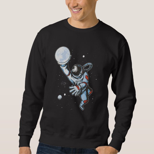 Space Basketball Astronaut Sweatshirt (Front)