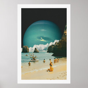 Space Beach Poster