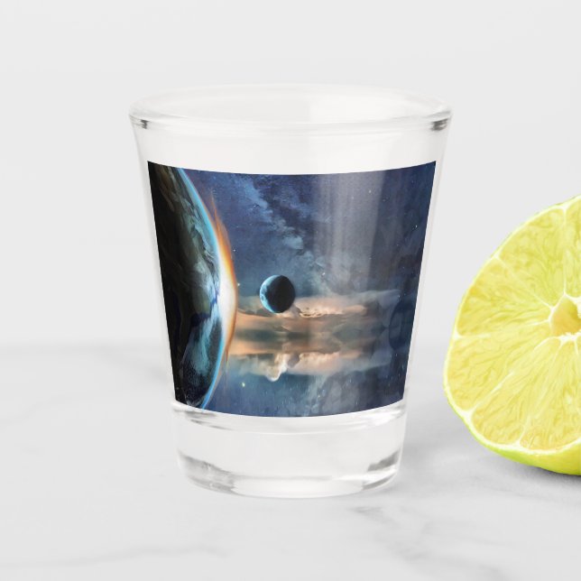 Space Beach Towel Shot Glass (Front)