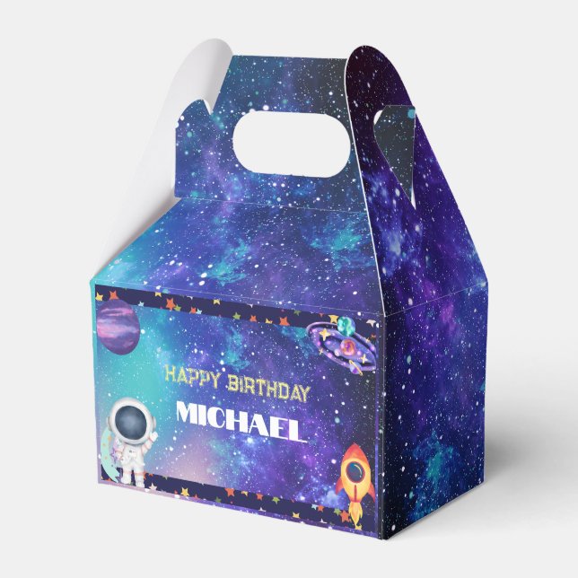 Space Birthday Favour Box (Front Side)