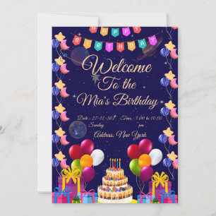 Space Birthday Invitation Astronaut Galaxy Party