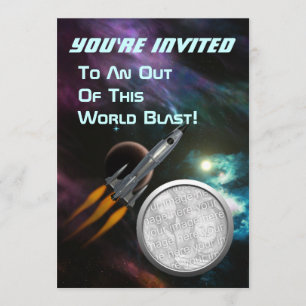 Space Birthday Party Invitation
