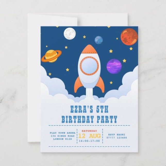 Space Birthday Party Invitation (Creator Uploaded)