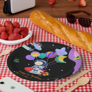 Space Birthday Party Theme | Galaxy Theme Decor Paper Plate