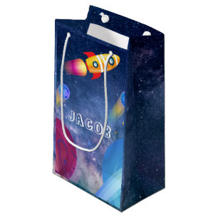 Space Birthday Personalised Small Gift Bag