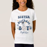 Space Birthday sibling Sister of the Birthday Boy T-Shirt<br><div class="desc">Space Birthday sibling Sister of the Birthday Boy</div>