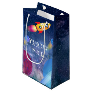 Space Birthday Thank you Personalised Small Gift Bag