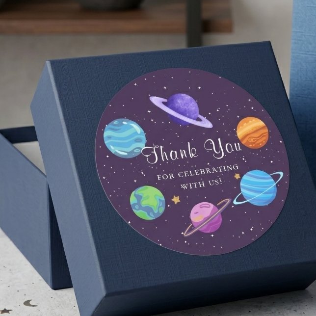 Space Birthday Thank You Sticker (Creator Uploaded)