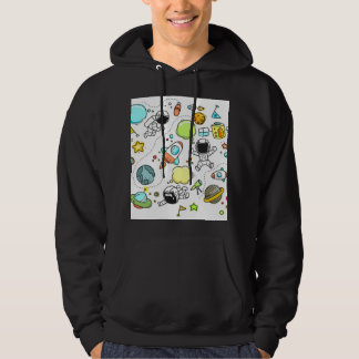  "Space" Black Men's Hoodie 