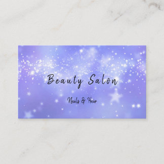 Space Blue Cosmic Stars Business Card