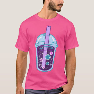 Space Boba Tea Bubble Tea Anime Japanese Kawaii Cu T-Shirt