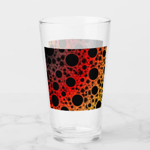 Space Bubble Spots - Black/Red/Gold Glass