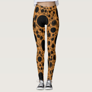 Space Bubble Spots - Bronze Leggings