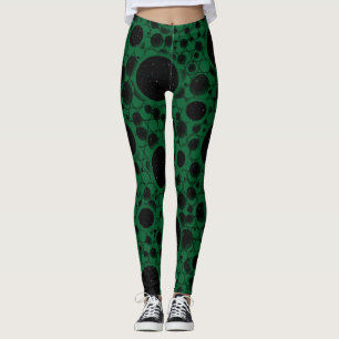 Space Bubble Spots - Forest Leggings